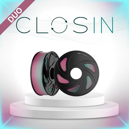 FILAMENTO 3D CLOSIN PLA SILK DUO - PURPLE GREEN/PÚRPURA E VERDE ESCURO - 1kg