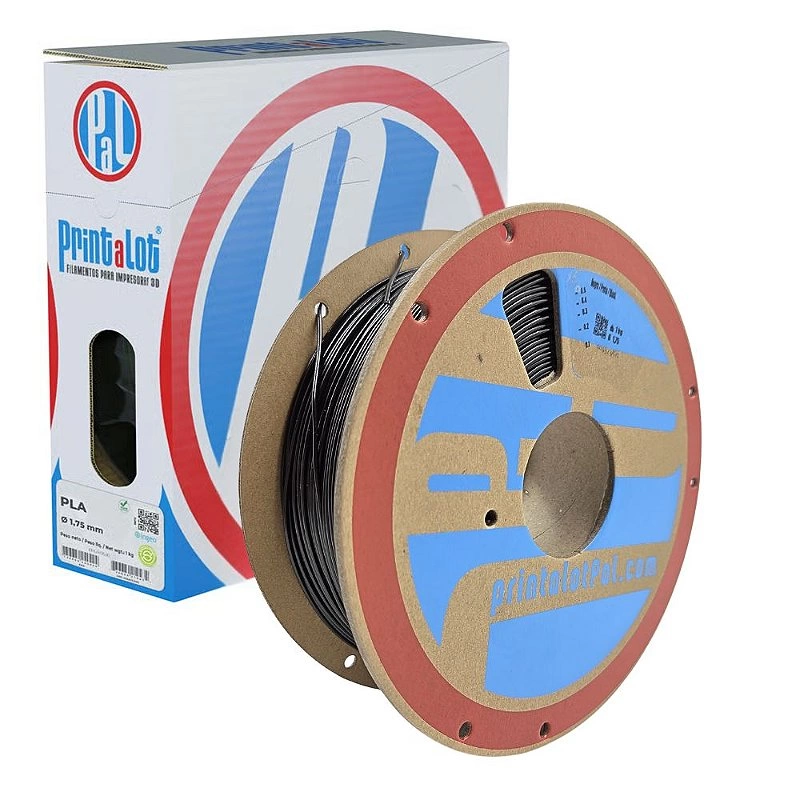 FILAMENTO PLA PRETO 1,75MM 1KG PRINTALOT