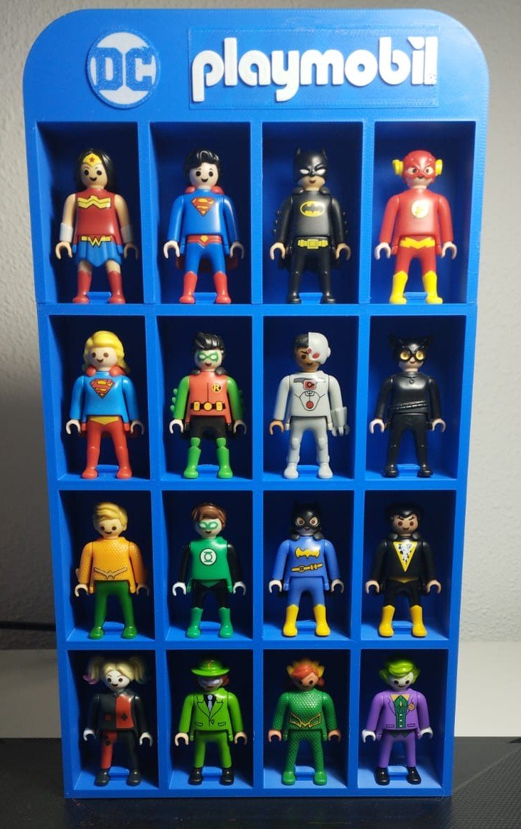 Suporte de Exibição DC Kinder Playmobil Azul