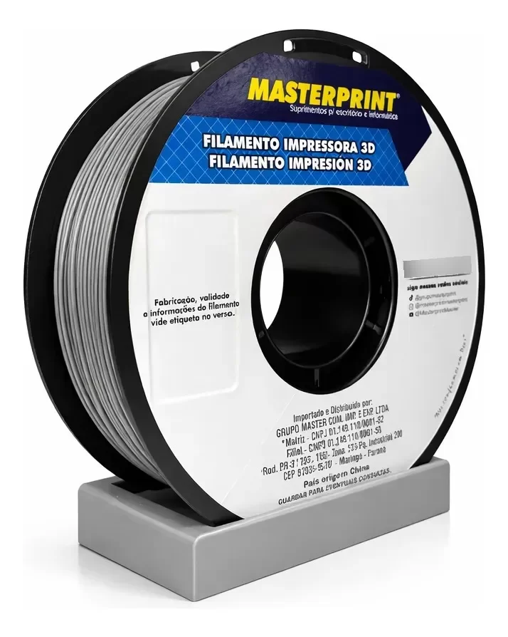 FILAMENTO 3D MASTERPRINT - PETG CINZA 1KG (1.75MM) DER 4