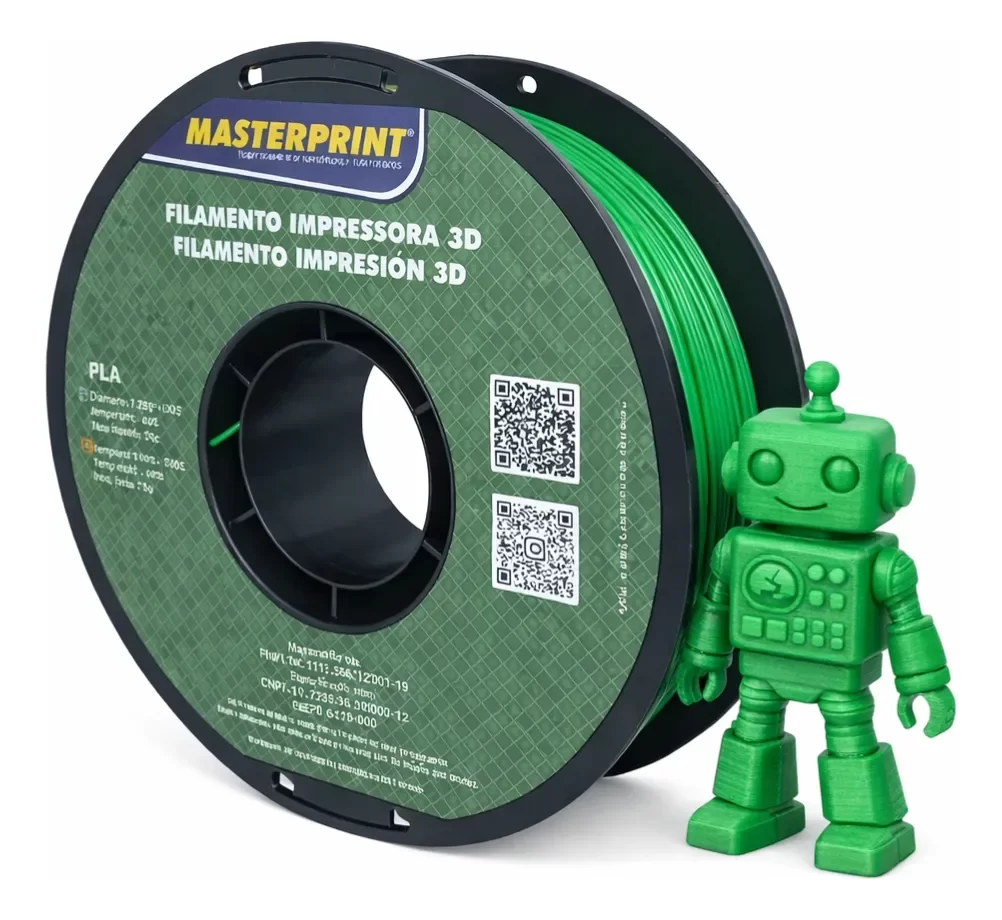 FILAMENTO 3D MASTERPRINT - PETG VERDE 1KG (1.75MM) DER 4