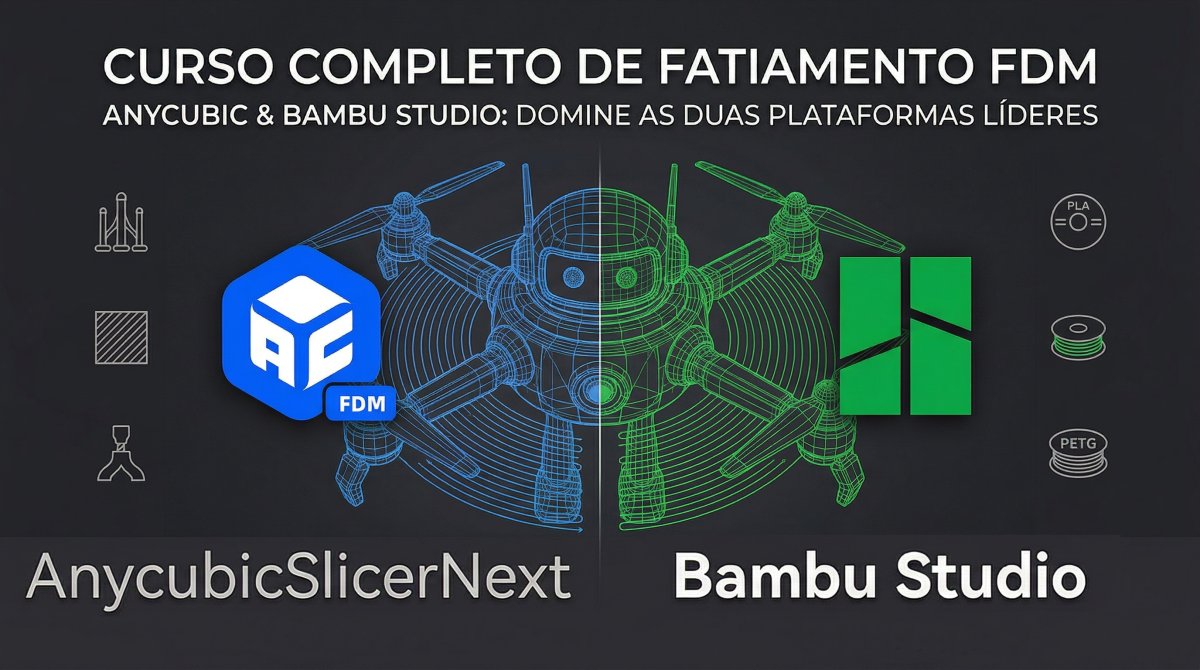 Curso Básico Bambu Studio e Anycubic Slicer Next: Domine os Fatiadores Líderes de Mercado (Ebook)