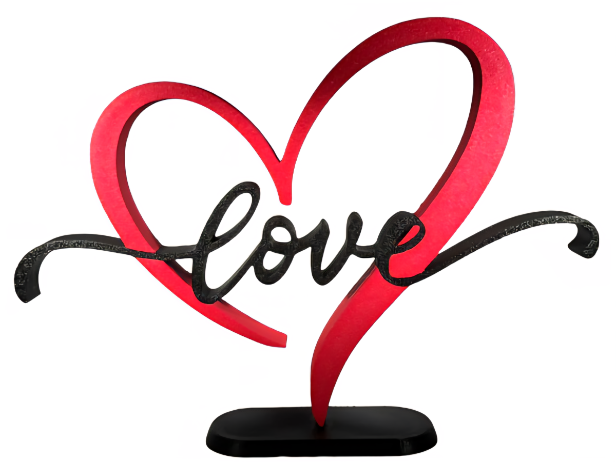 Coração Love Vermelho