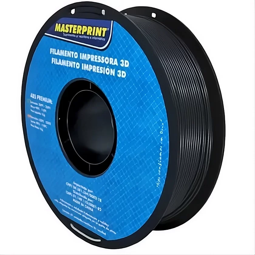 FILAMENTO 3D MASTERPRINT - ABS PREMIUM PRETO 1KG (1.75MM) DER 4