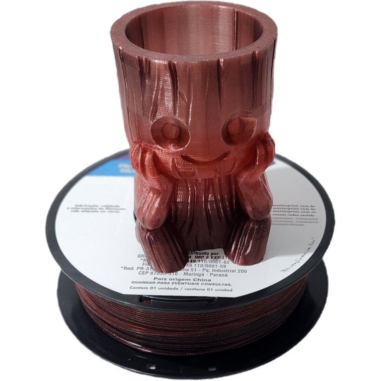 FILAMENTO 3D MASTERPRINT - PLA DUO COLOR DREAMY CRYSTAL PRETO/VERMELHO 1KG