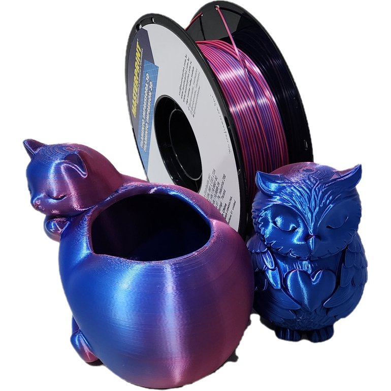 FILAMENTO 3D MASTERPRINT - PLA SILK DUO COLOR AZUL/VERMELHO 1KG