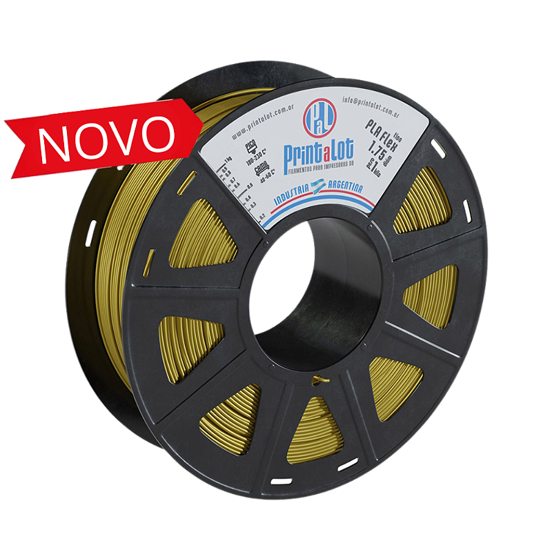 Filamento PLA FLEX Ouro 1,75mm 1Kg PrintaLot