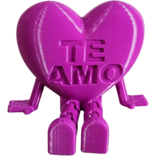 Coração Te Amo Roxo