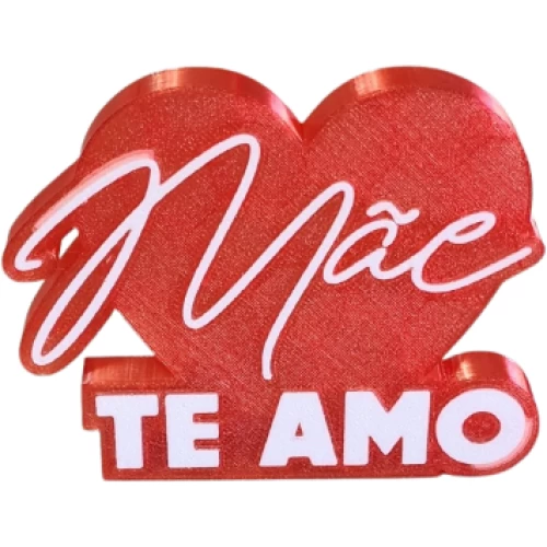 Mãe Te Amo Vermelho